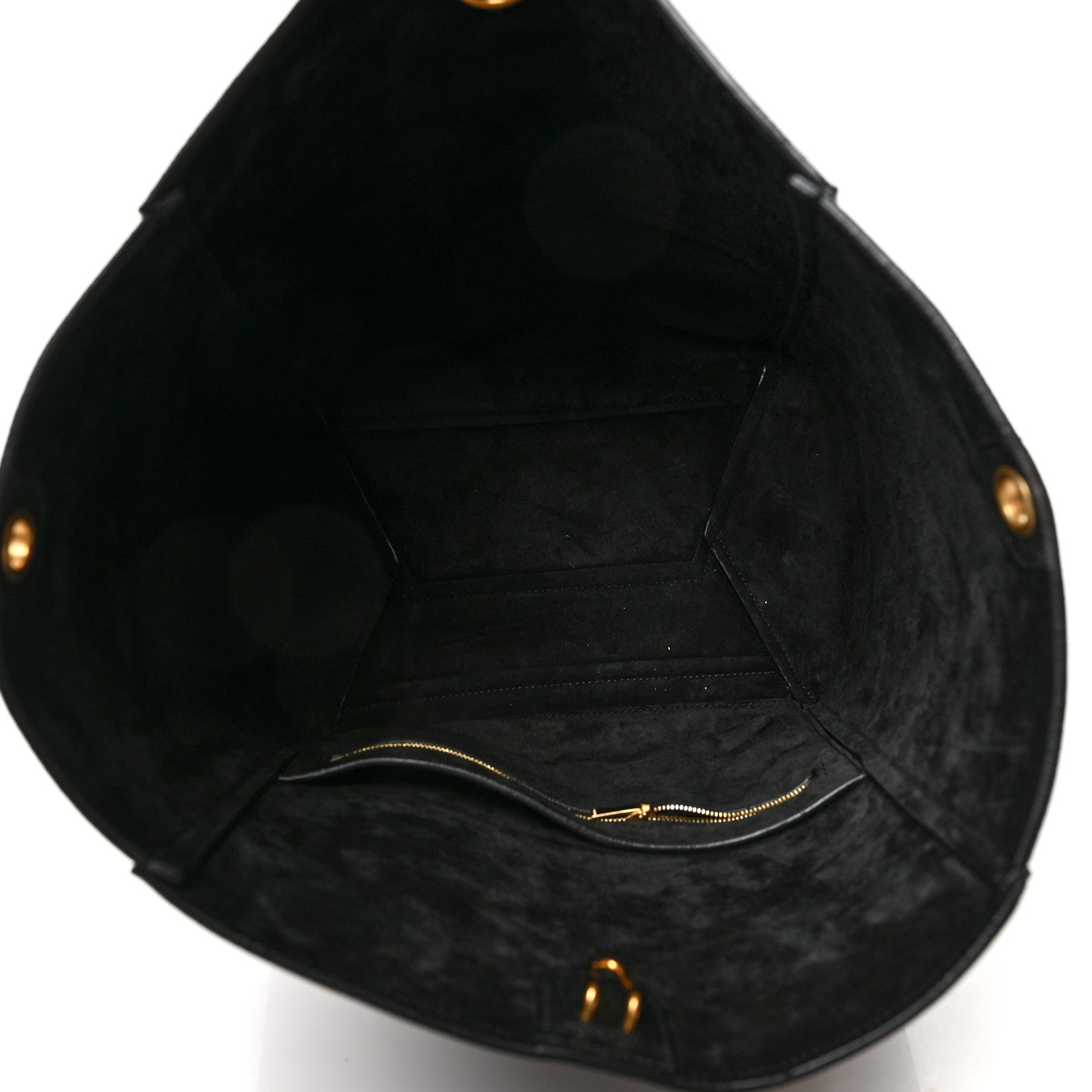 Celine Soft Grained Calfskin Sangle Bucket Bag Black 5 of 9
