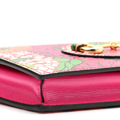 Gucci X KEN SCOTT Shangai Calfskin Pomponica Print Horsebit 1955 Wallet On Chain Multicolor Fuxia Pompon 9 of 10