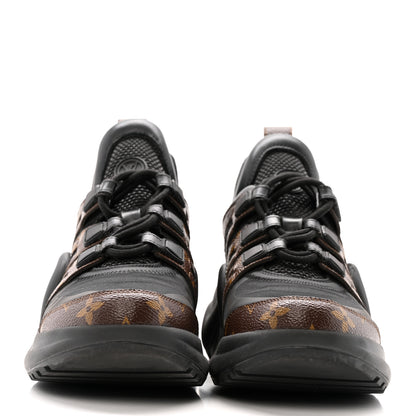 Louis Vuitton Calfskin Patent Monogram LV Archlight Sneakers 38.5 Black 3 of 11