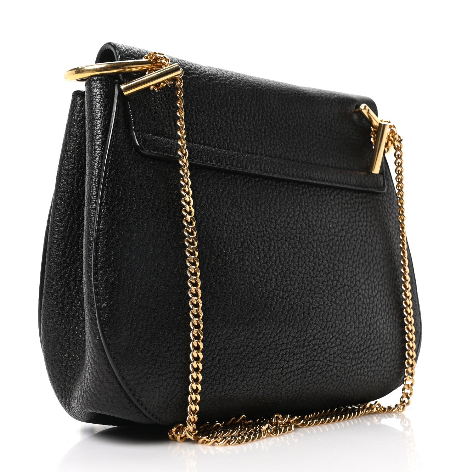 Chloe Grained Lambskin Drew Shoulder Bag Black 3 of 9