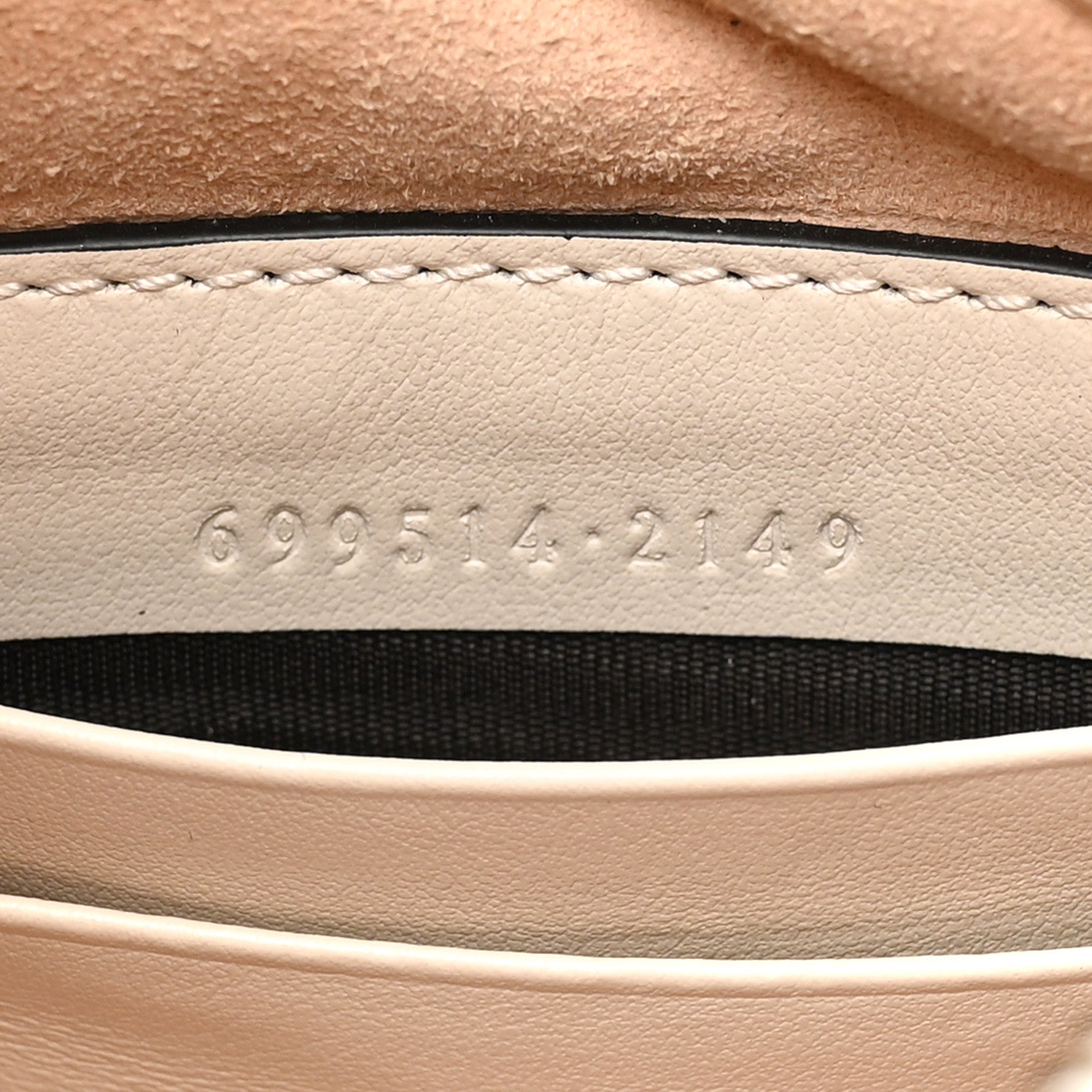 Gucci Calfskin Matelasse Chevron Mini GG Marmont Half Moon Hobo Mystic White 7 of 14