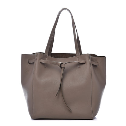 Celine Soft Grained Calfskin Small Belt Cabas Phantom Taupe 1 of 15