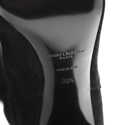 Saint Laurent Suede Lou 75 Harness Knee High Boots 39.5 Black 6 of 10