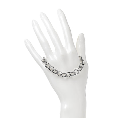 David Yurman Sterling Silver 10mm Medium Oval Link Bracelet 2 of 4