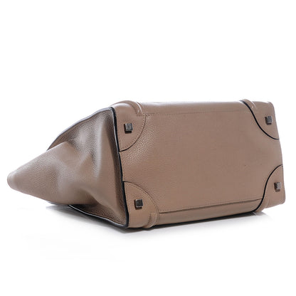 Celine Drummed Calfskin Mini Luggage Dune 4 of 9