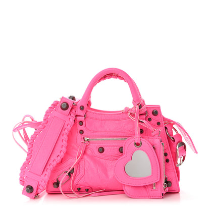 Balenciaga Agneau Arena Neo Cagole Handbag XS Fluo Pink 1 of 9