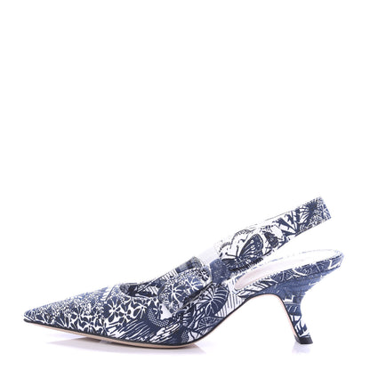 Christian Dior Toile De Jouy Sweet D Slingback Pumps 39.5 Off White 1 of 7