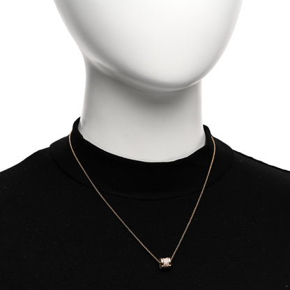 Bulgari 18K Rose Gold Diamond Small B.Zero1 Pave Pendant Necklace 2 of 4