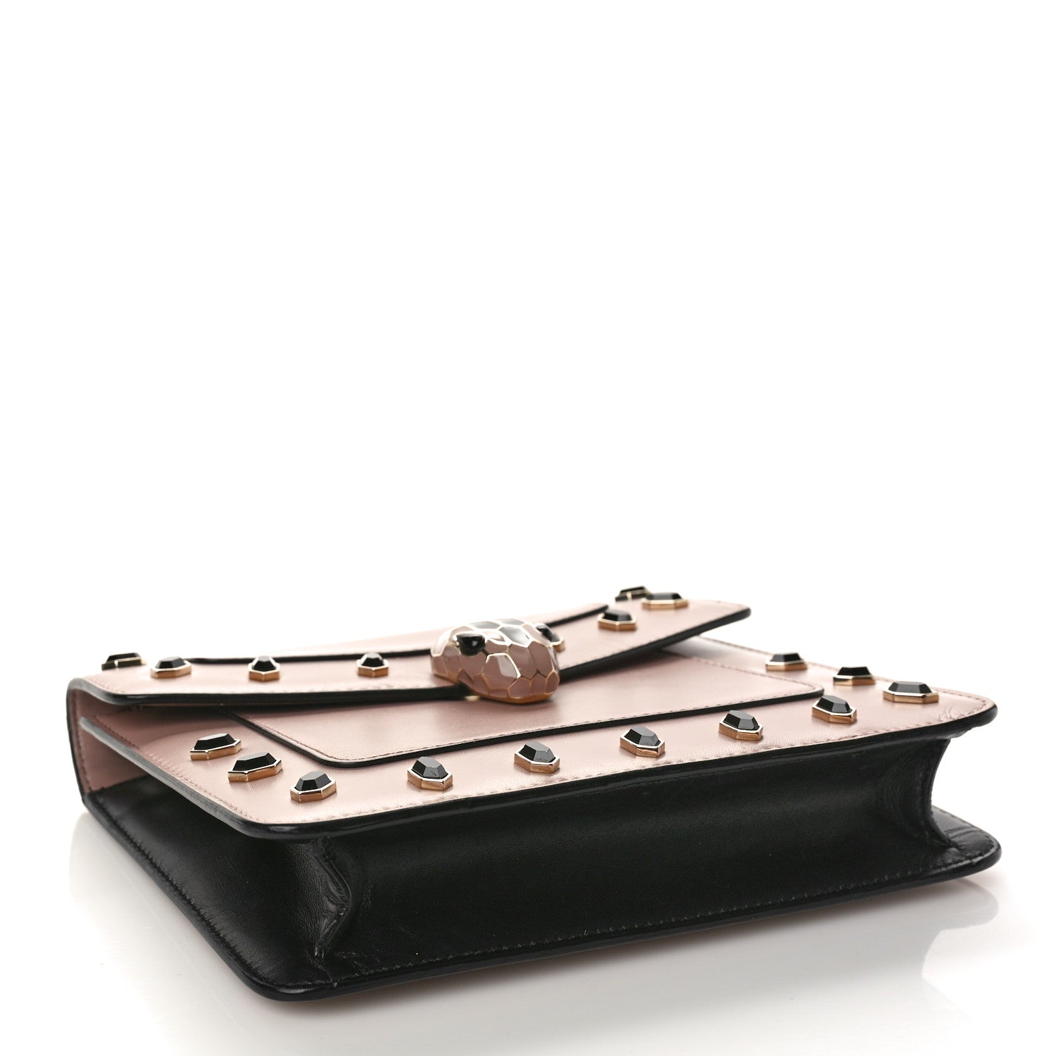 Bulgari Calfskin Scaglie Studs Serpenti Forever Crossbody Desert Quartz 4 of 7