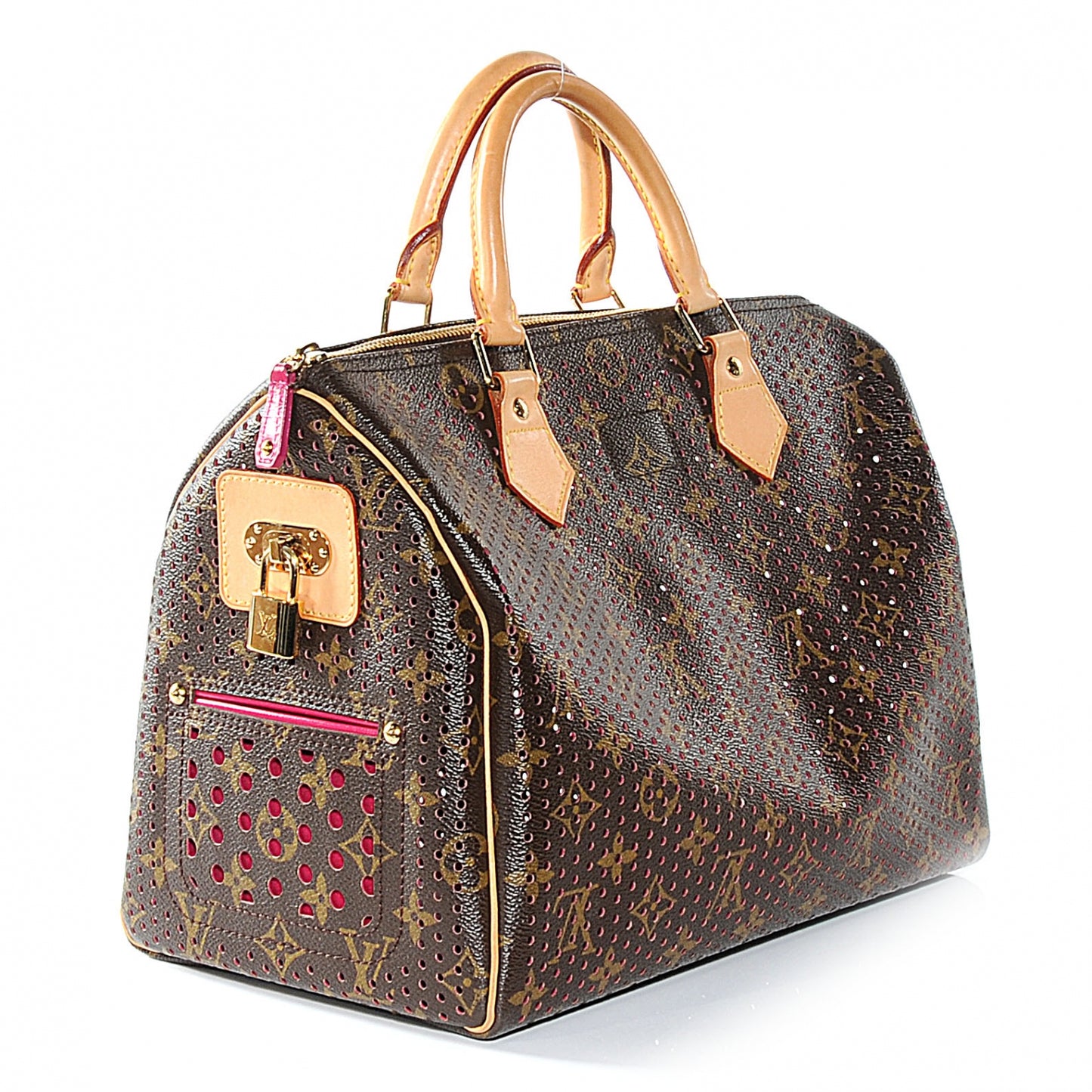 Monogram Perforated Speedy 30 Fuchsia