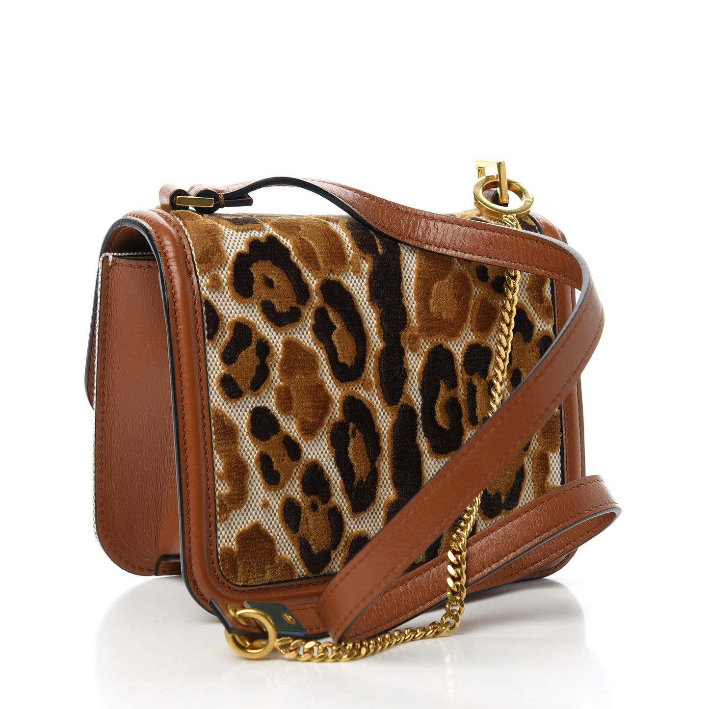 Canvas Leopard Print Small VSling Shoulder Bag