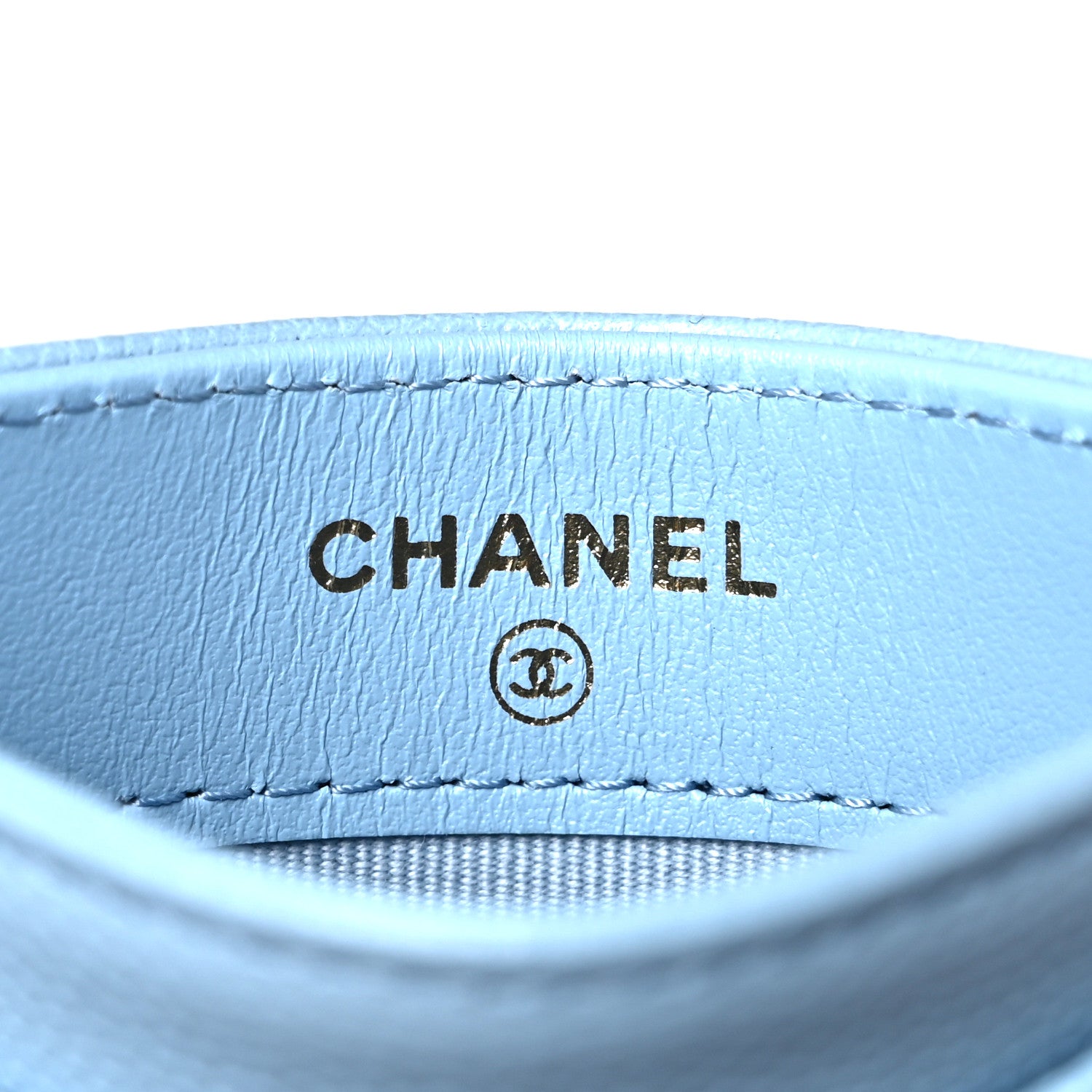 Chanel Caviar Quilted Card Holder Light Blue 6 of 11