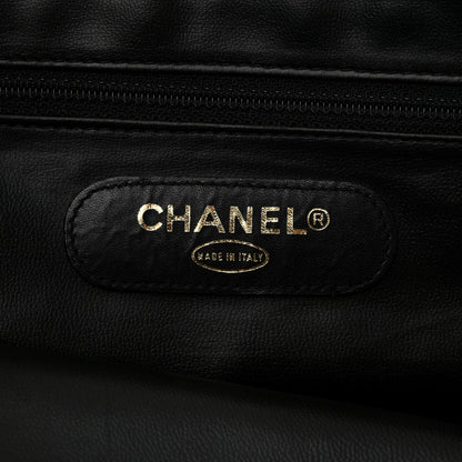 Chanel Calfskin Stitched XL Weekender Black 6 of 10
