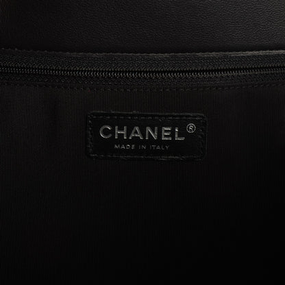Chanel Calfskin Chevron Quilted Flap Tote So Black 6 of 8