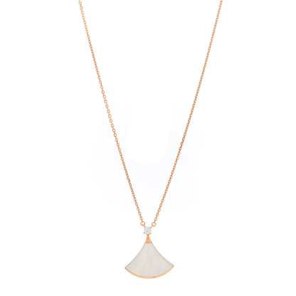 Bulgari 18K Rose Gold Diamond Mother of Pearl Divas' Dream Pendant Necklace 1 of 4