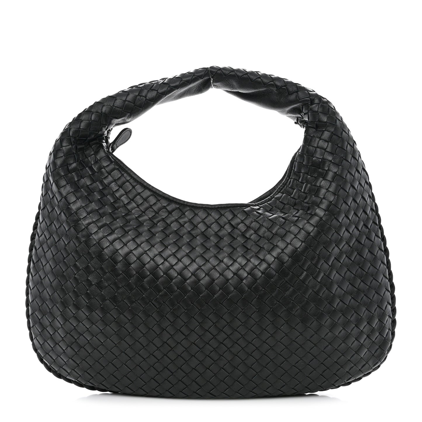Nappa Intrecciato Medium Veneta Hobo Black