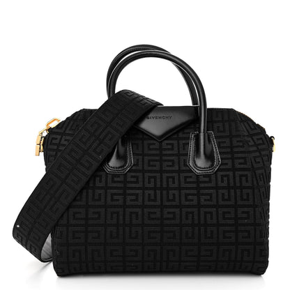 Givenchy Calfskin Jacquard Fabric 4G Small Antigona Black 1 of 13