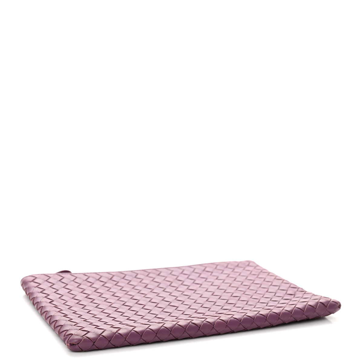 Nappa Intrecciato Flat Zip Pouch Corot