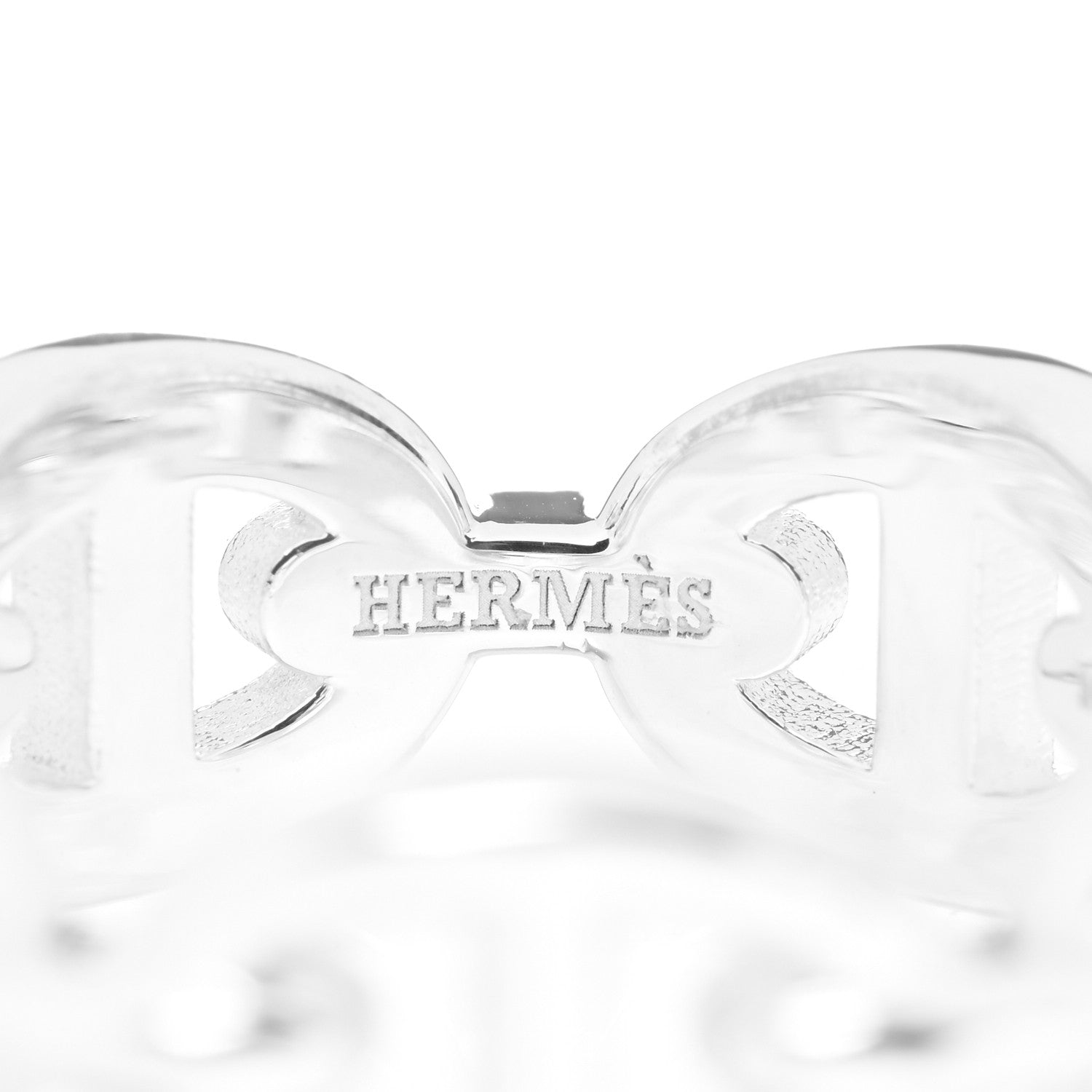 Hermes Sterling Silver PM Chaine d'Ancre Enchainee Band Ring 51 5.75 4 of 5