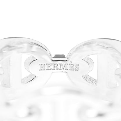 Hermes Sterling Silver PM Chaine d'Ancre Enchainee Band Ring 51 5.75 4 of 5
