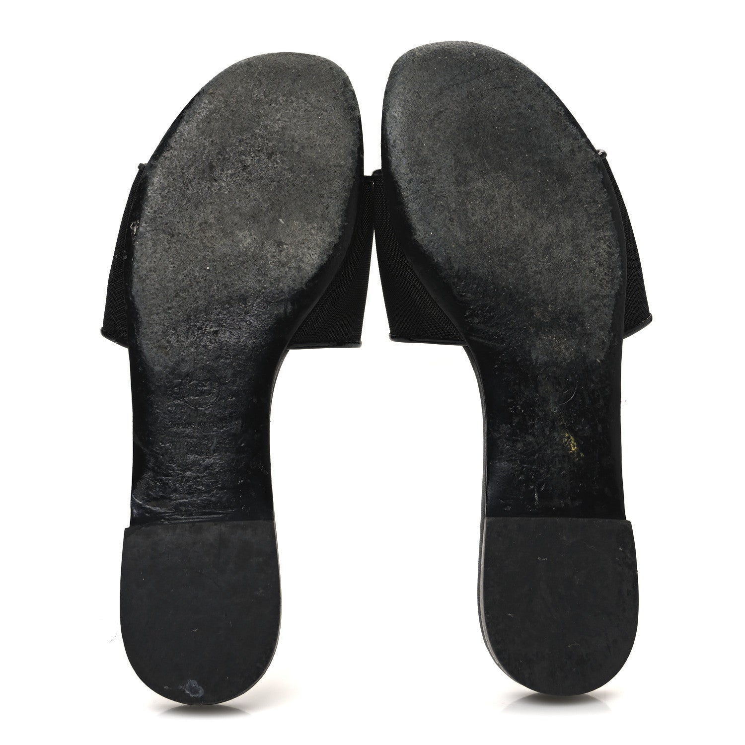 Chanel Mesh Patent Calfskin CC Mules 36.5 Black 7 of 12