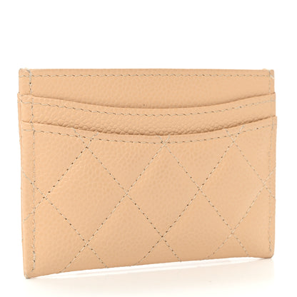 Chanel Caviar Quilted Card Holder Beige 3 of 8