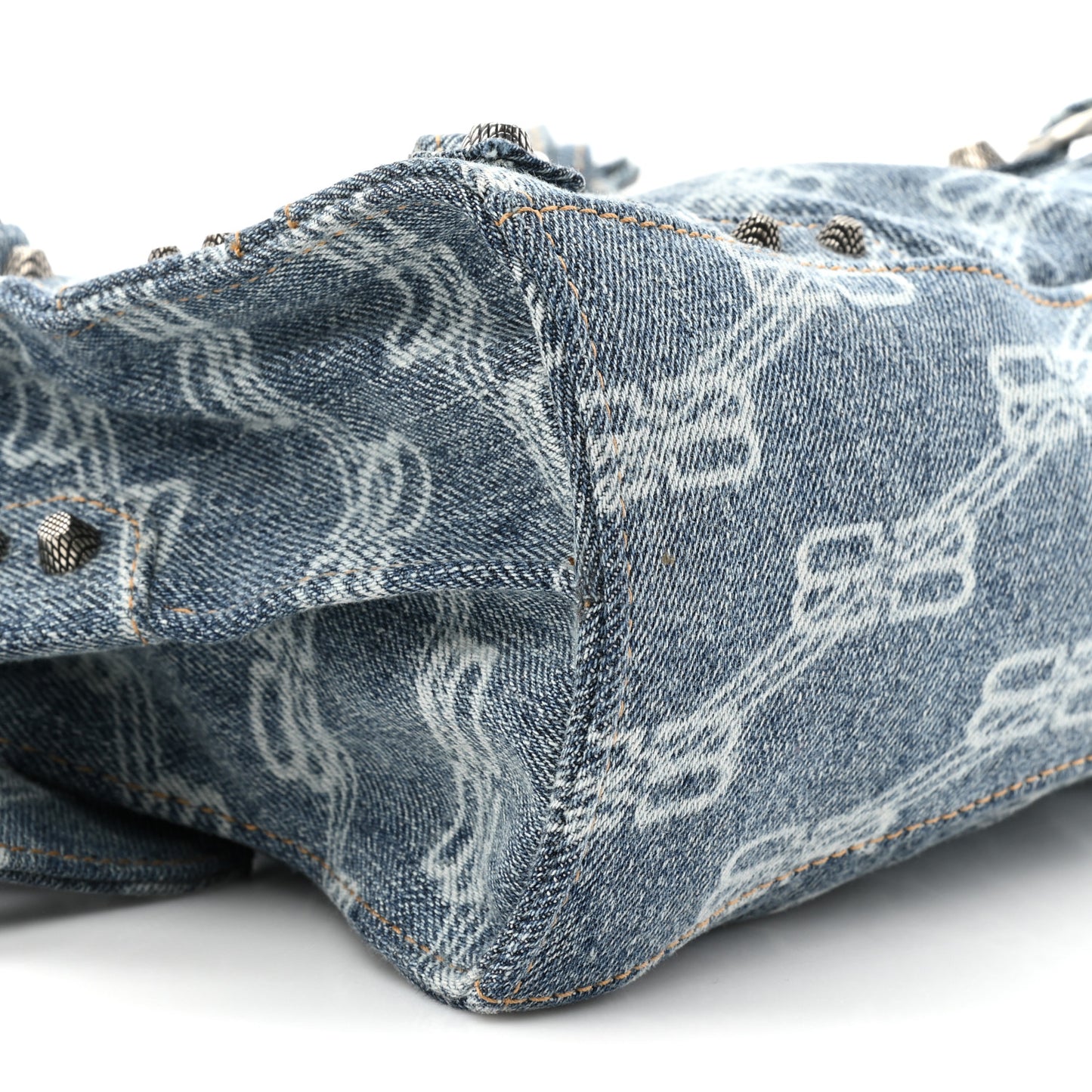 Denim BB Monogram Neo Cagole Handbag XS Blue