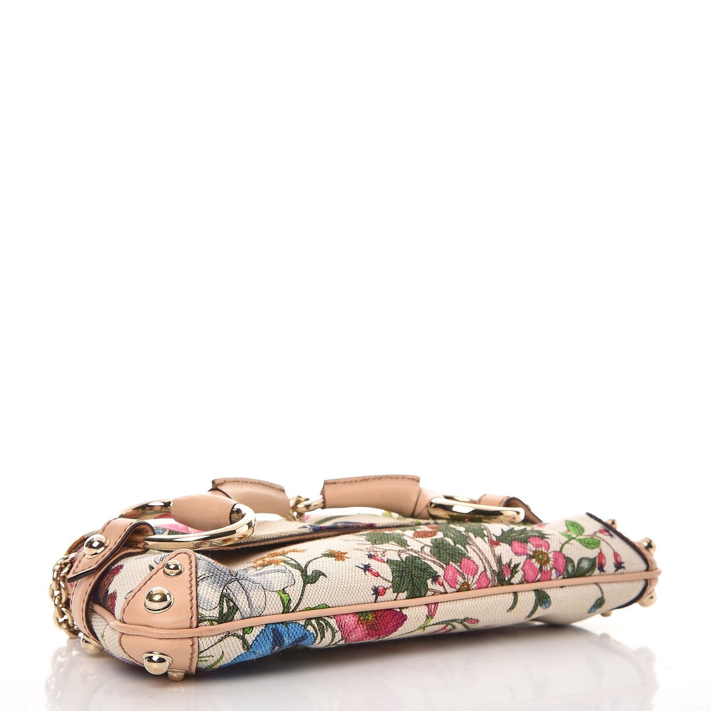 Canvas Flora Floral Horsebit Clutch