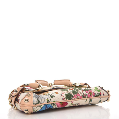 Gucci Canvas Flora Floral Horsebit Clutch 4 of 8