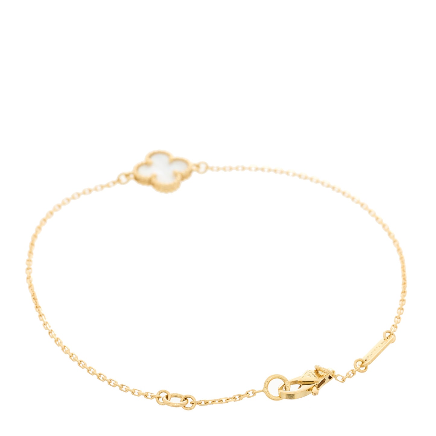 18K Yellow Gold Mother of Pearl Sweet Alhambra Bracelet