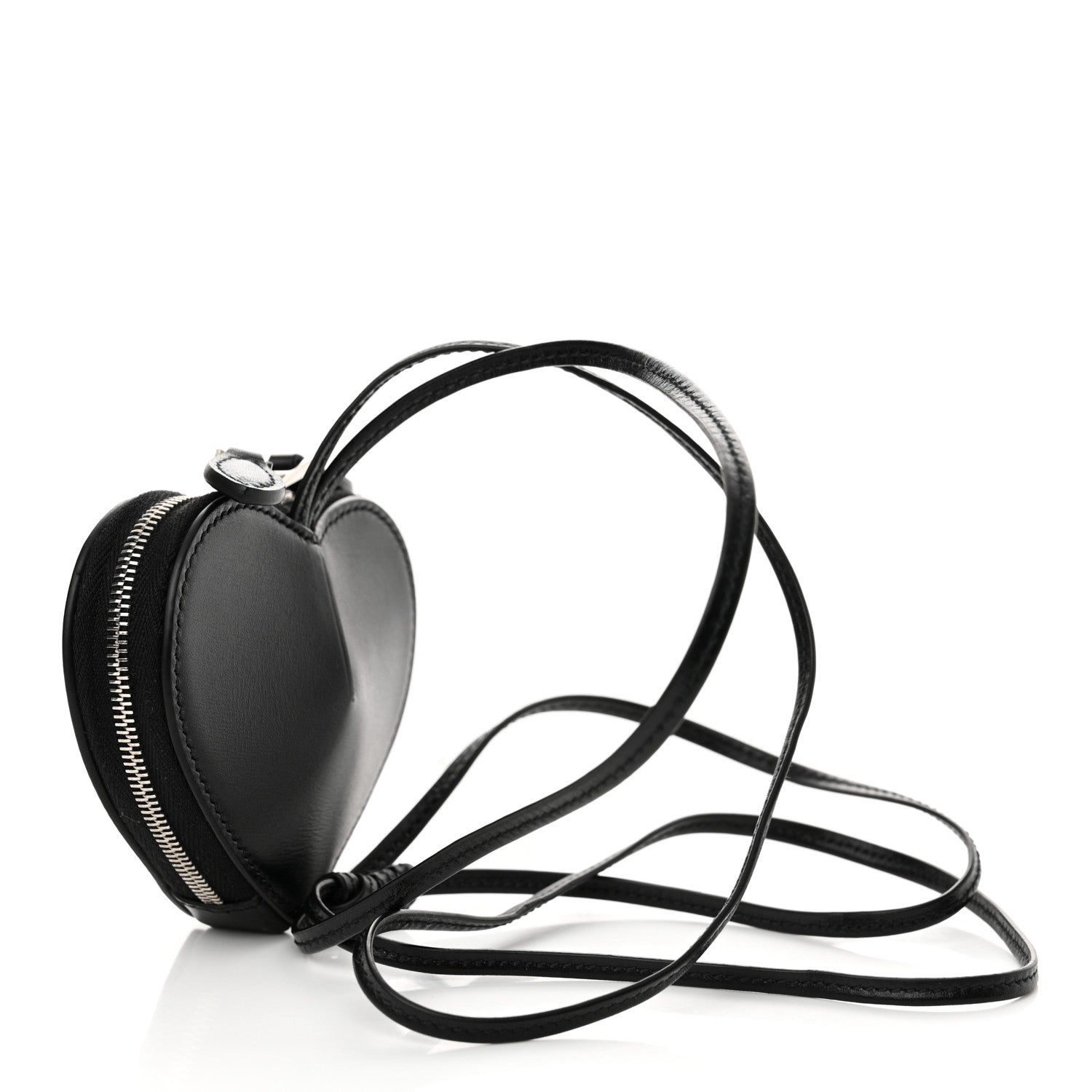 Alaia Buffed Calfskin Le Coeur Mini Coin Pouch Black 3 of 9