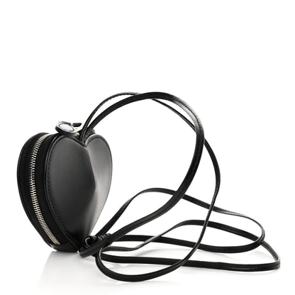 Alaia Buffed Calfskin Le Coeur Mini Coin Pouch Black 3 of 9