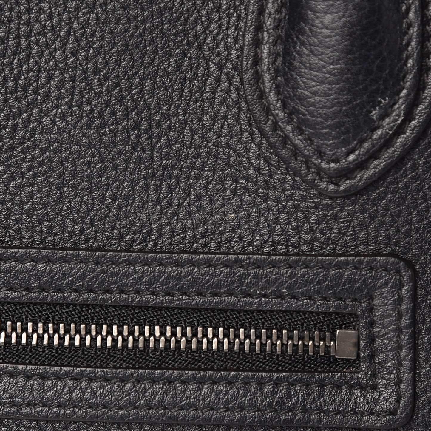 Drummed Calfskin Nano Luggage Black