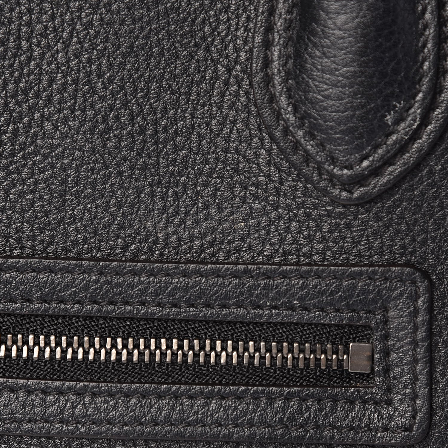 Celine Drummed Calfskin Nano Luggage Black 16 of 18