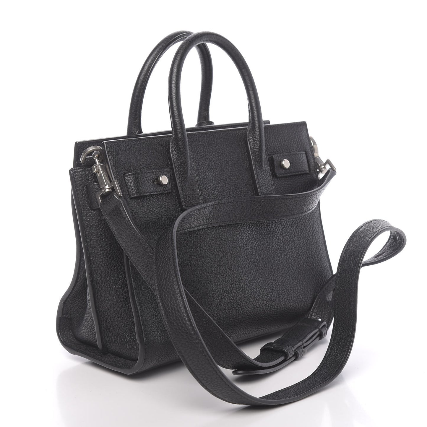 Grained Calfskin Nano Sac De Jour Souple Black