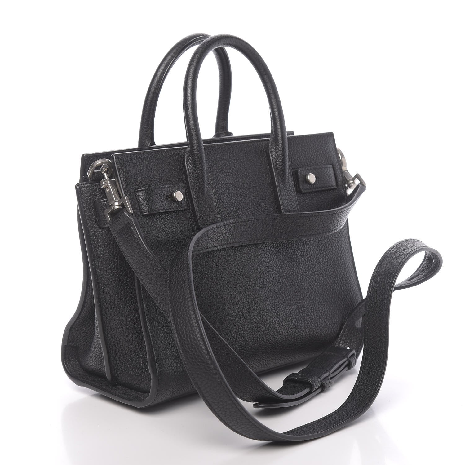 Saint Laurent Grained Calfskin Nano Sac De Jour Souple Black 3 of 10