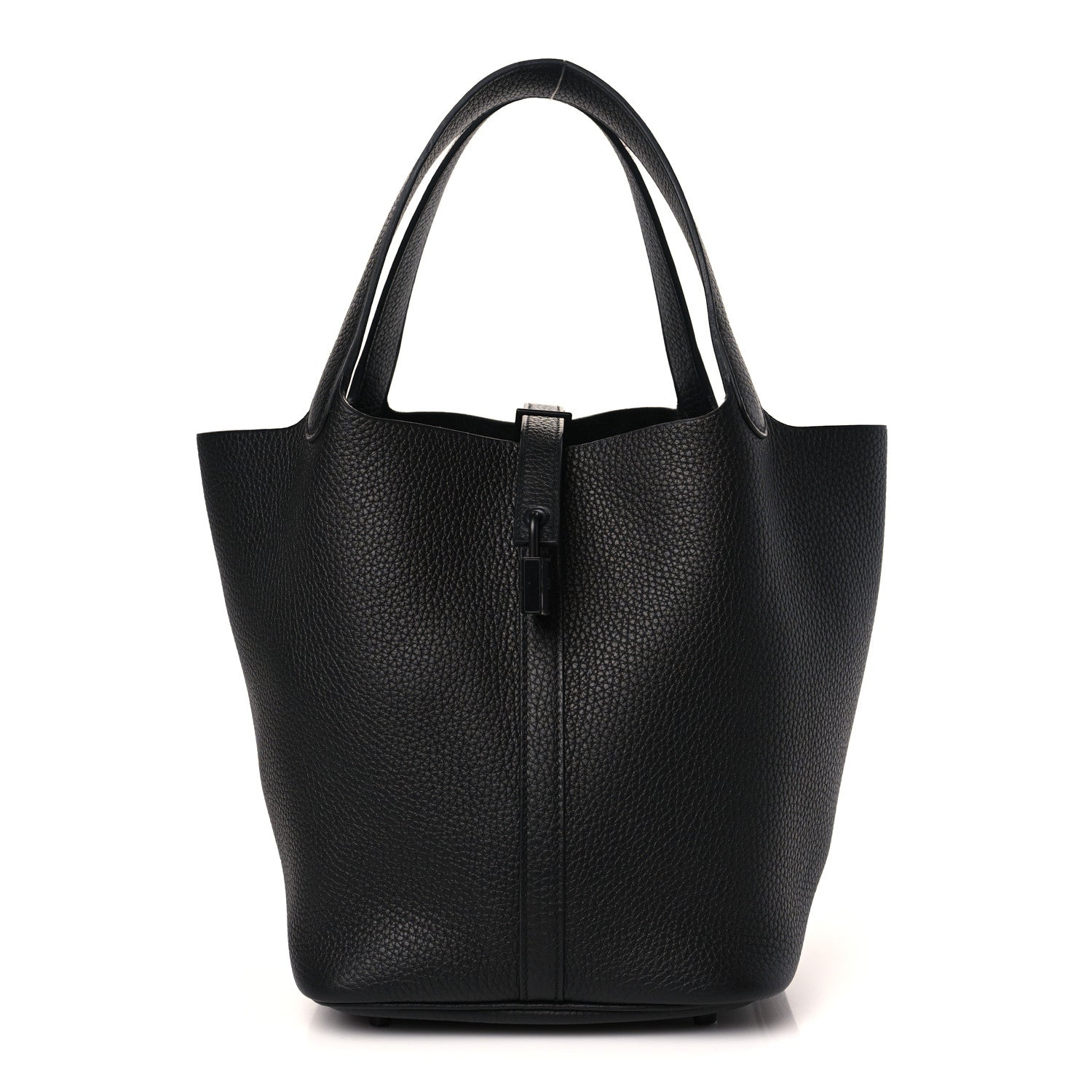 Hermes Taurillon Clemence Monochrome Picotin Lock 22 MM Black 1 of 9