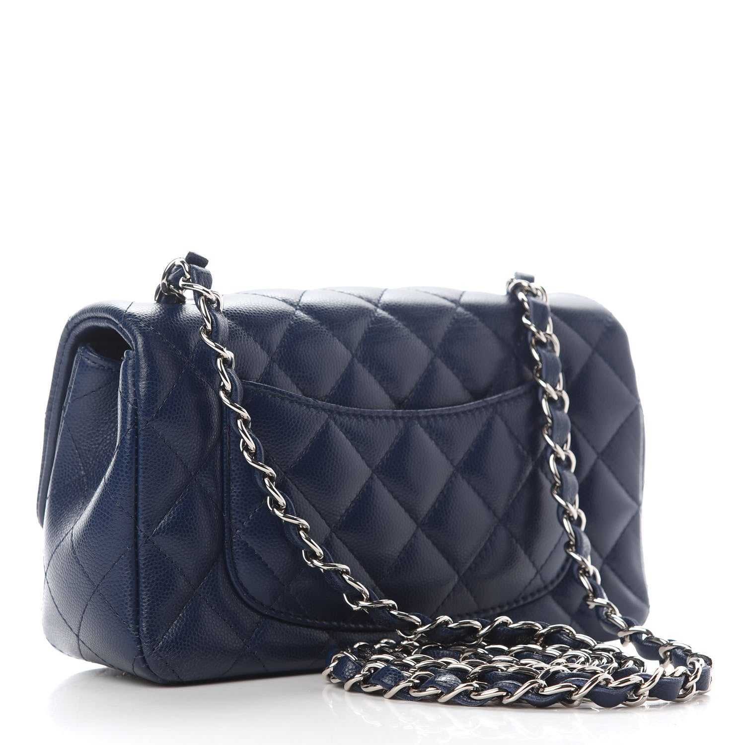 Chanel Caviar Quilted Mini Rectangular Flap Navy 3 of 9