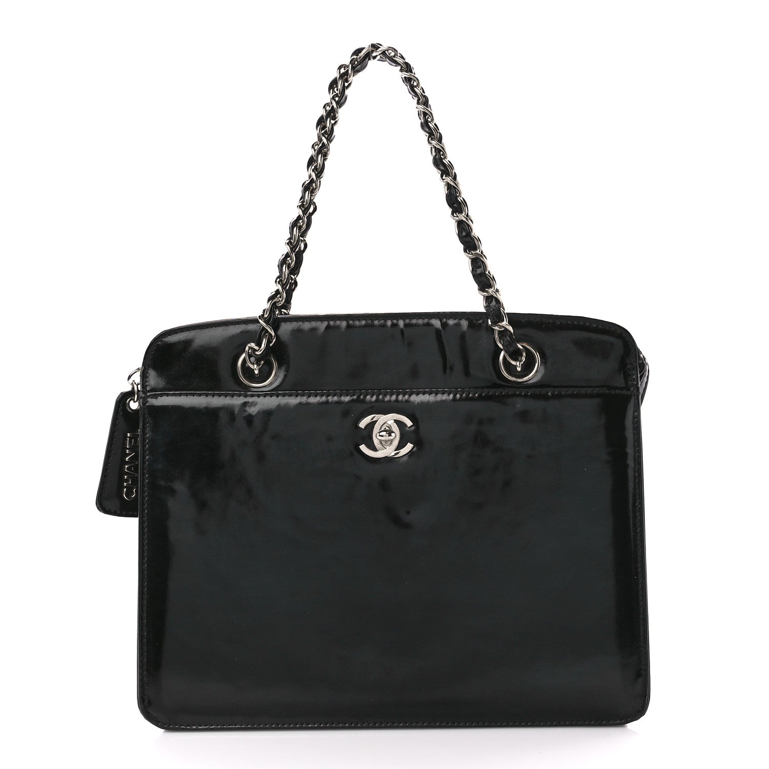 Chanel Patent Handbag Black 1 of 11