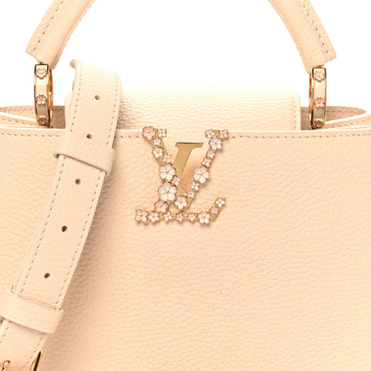 Louis Vuitton Taurillon Bloom Capucines BB Powder Beige 7 of 9