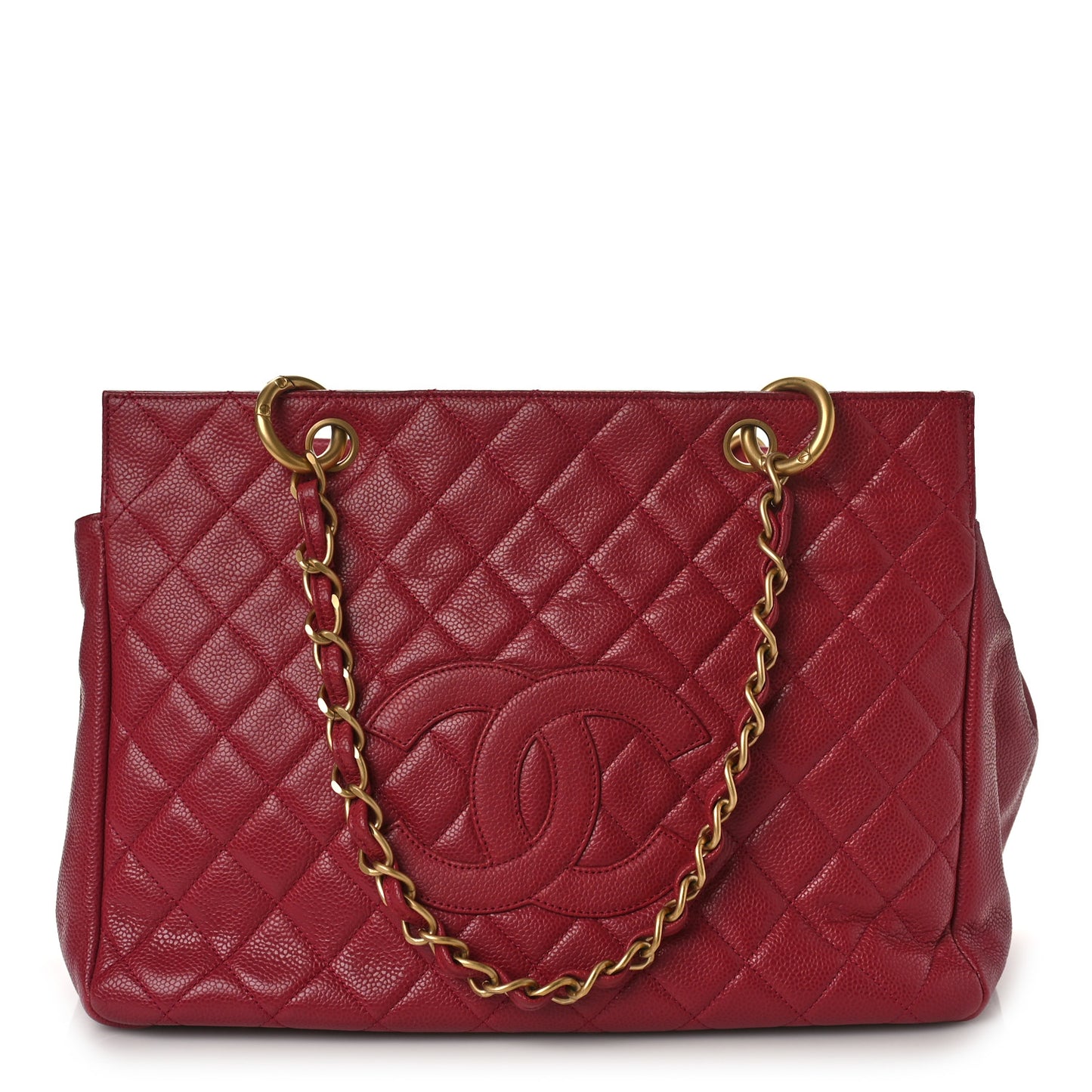 Caviar Quilted Grand Timeless Tote GTT Red