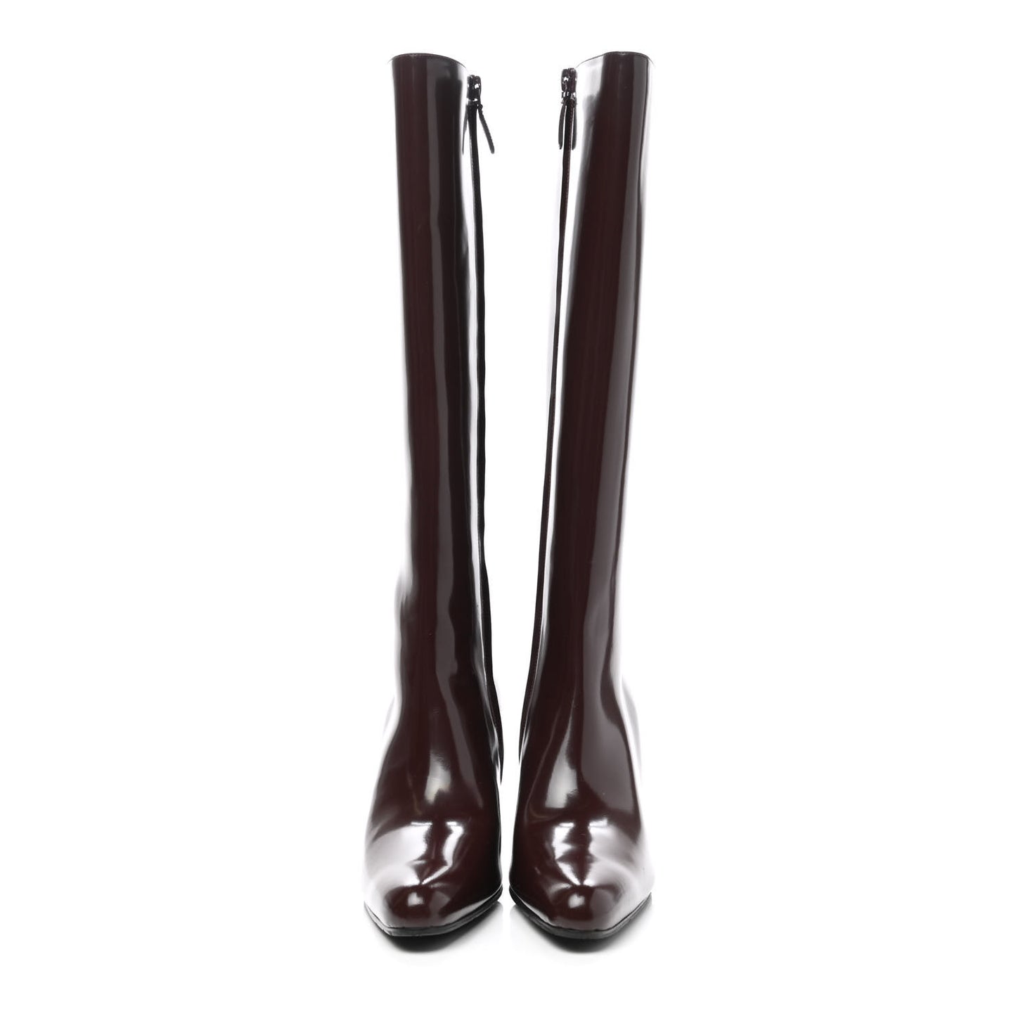 Patent Knee High Calfskin 110mm Boots 36 Bordeaux