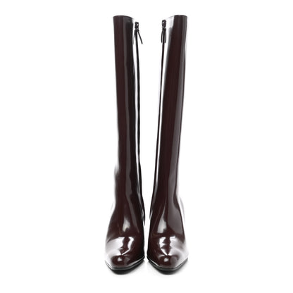 Balenciaga Patent Knee High Calfskin 110mm Boots 36 Bordeaux 2 of 8