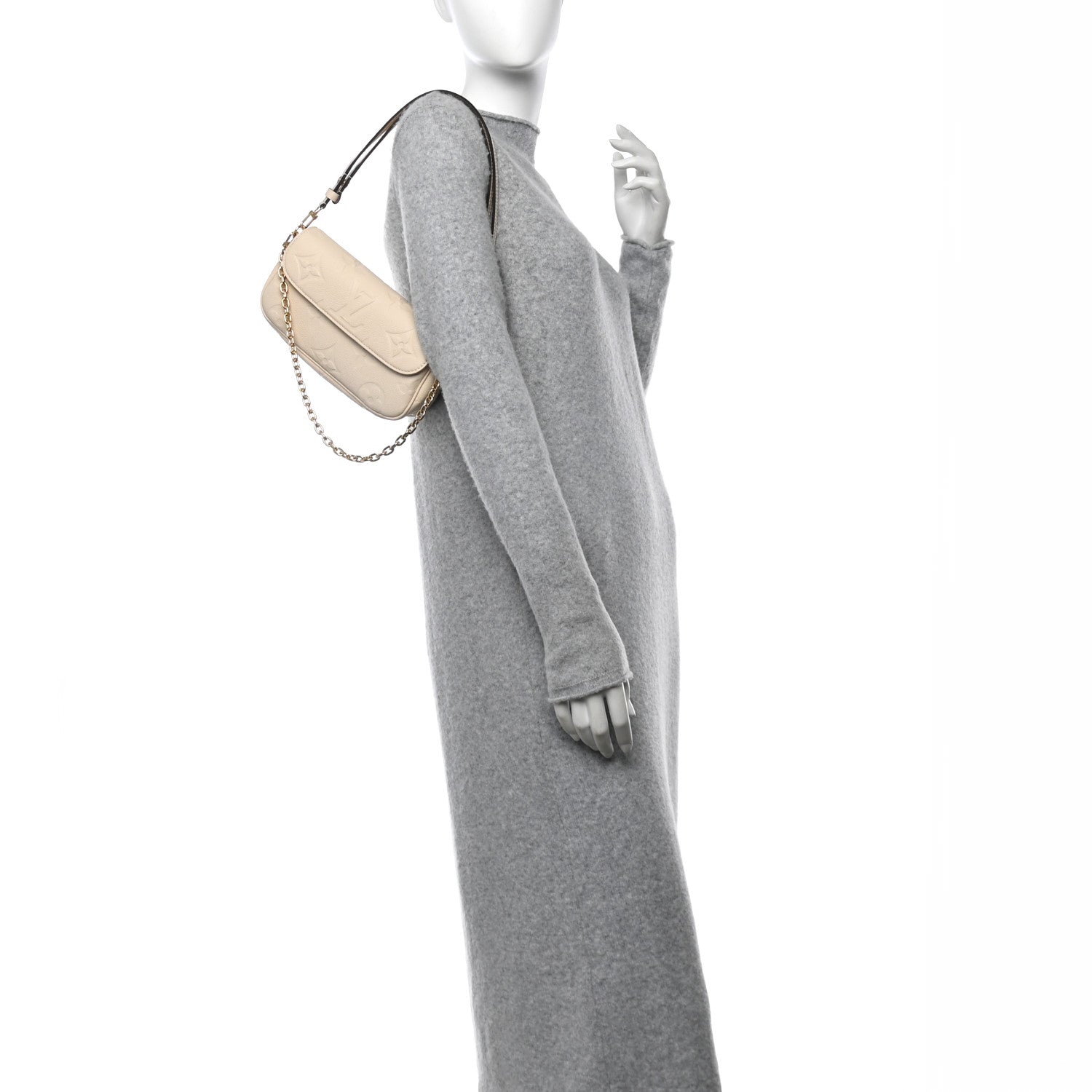 Louis Vuitton Empreinte Monogram Giant Ivy Wallet On Chain Cream 2 of 10