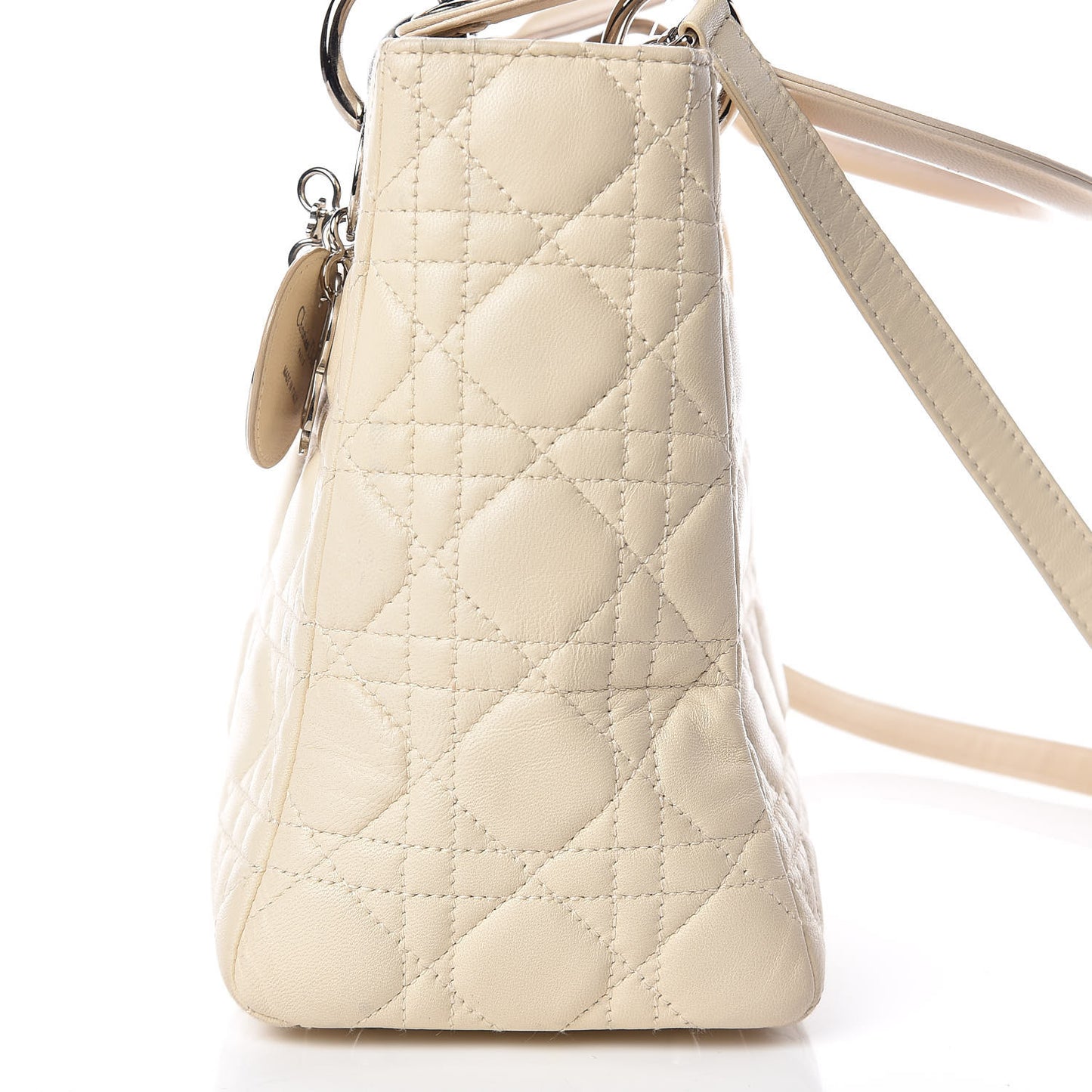 Lambskin Cannage Medium Lady Dior Light Beige