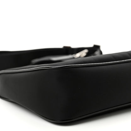 Prada Re-Nylon Saffiano Pocket Zippered Shoulder Bag Black 7 of 8
