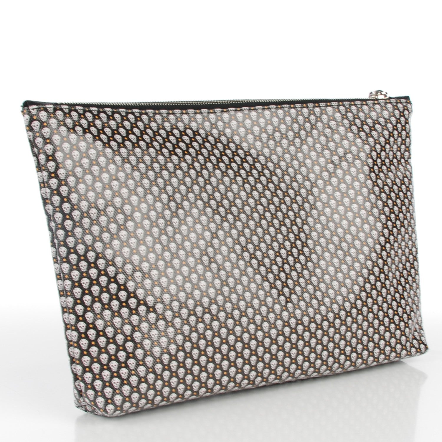 Alexander McQueen Coated Canvas Mini Skull Zipped Pouch Black 3 of 7