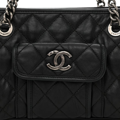 Chanel Calfskin Quilted Small Casual Riviera Zip Shoulder Bag Black 9 of 10