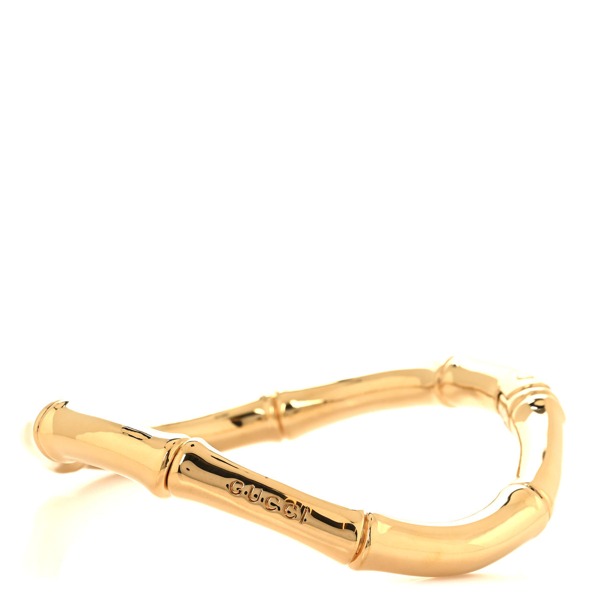 Metal Bamboo Choker Necklace Gold