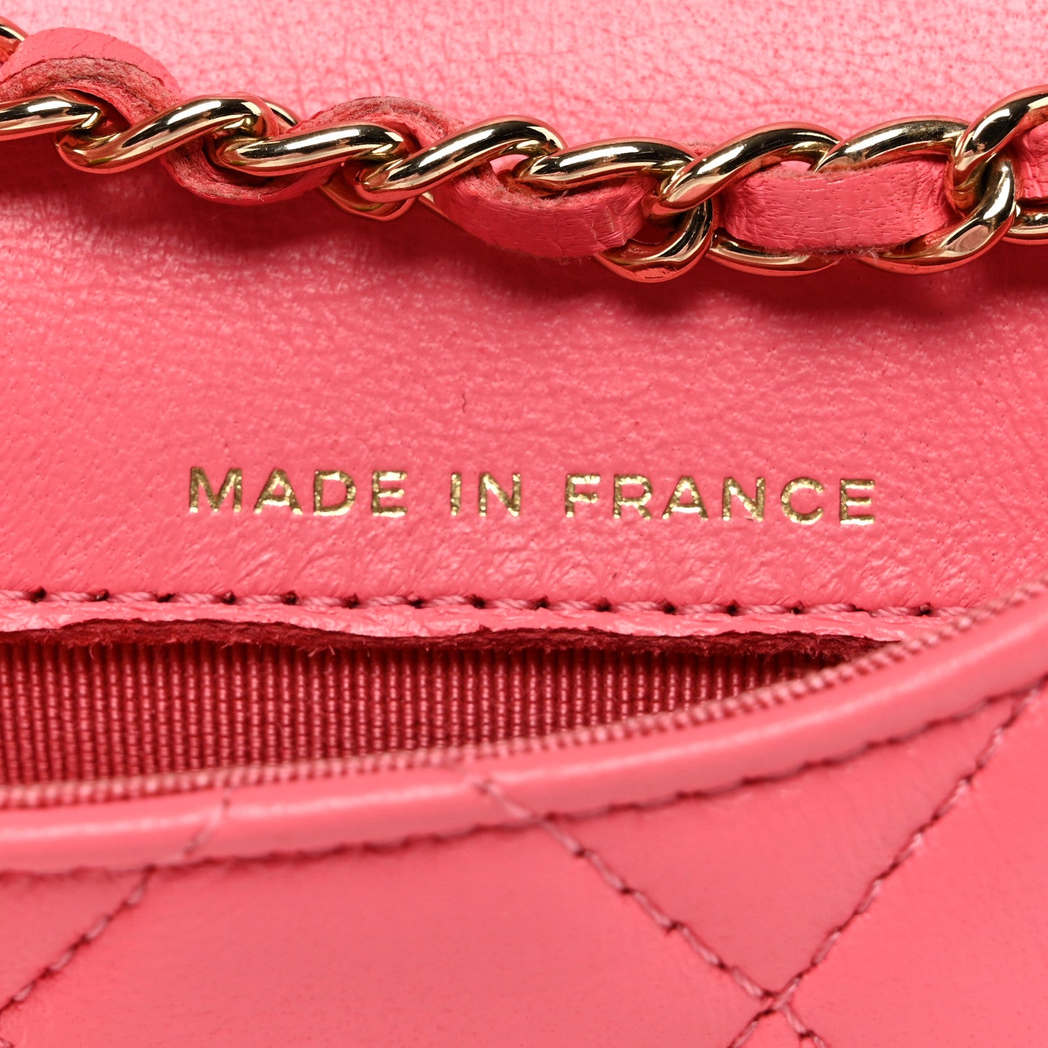 Chanel Lambskin Quilted Mini Chain Belt Bag Pink 7 of 11